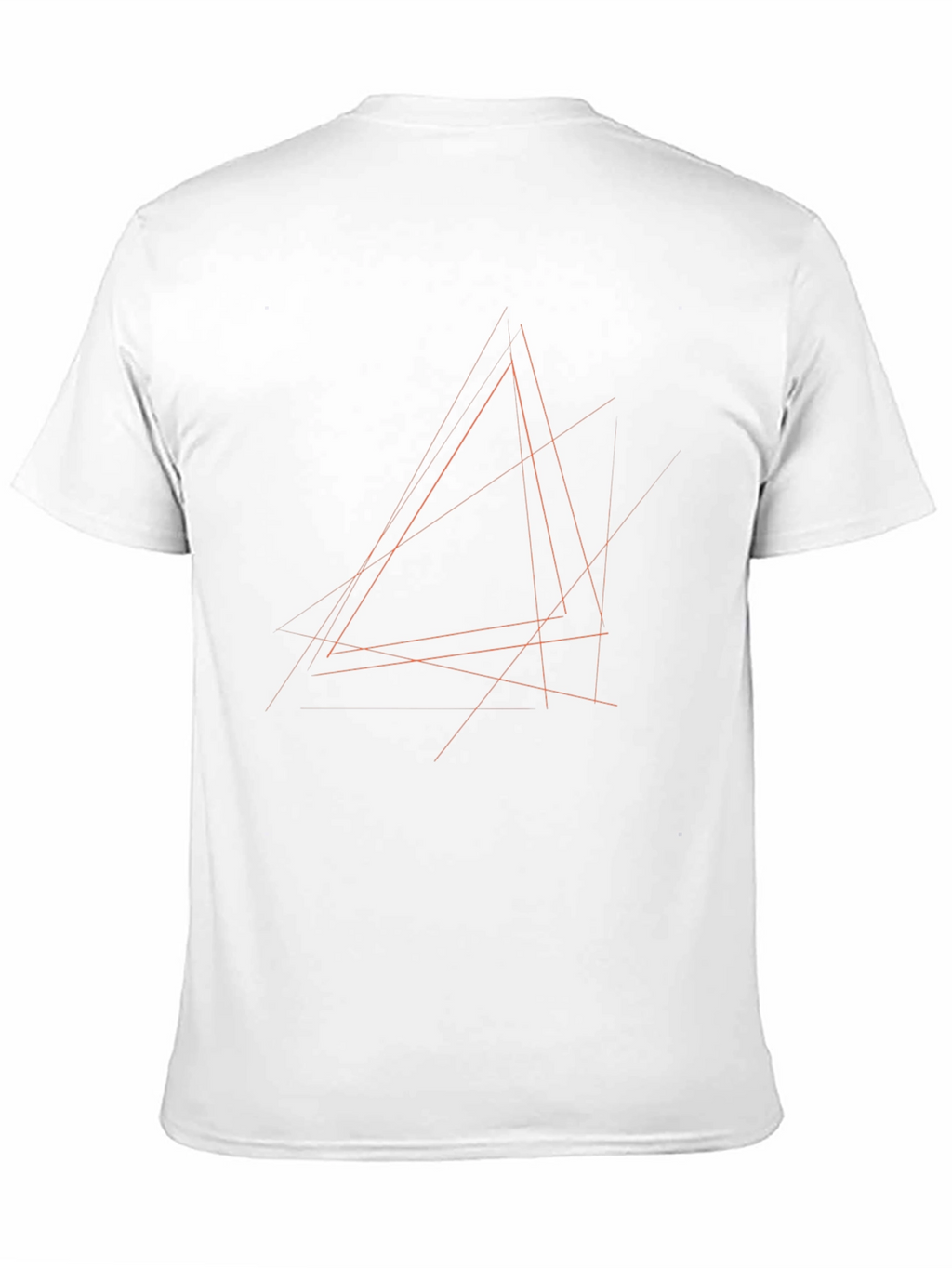 Abstract Geometric Lines Black T-Shirt
