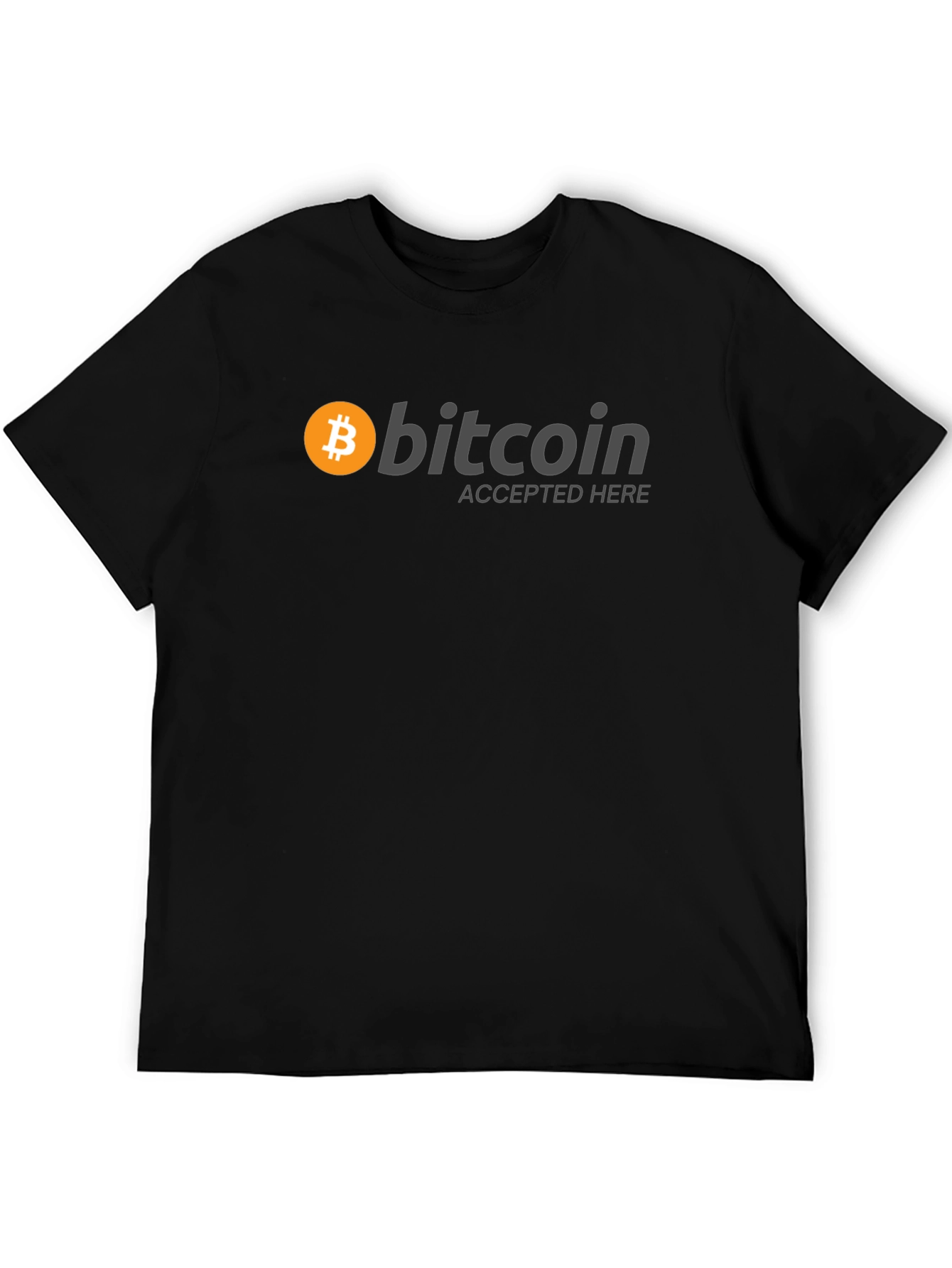 Bitcoin Accepted Here Black T-Shirt