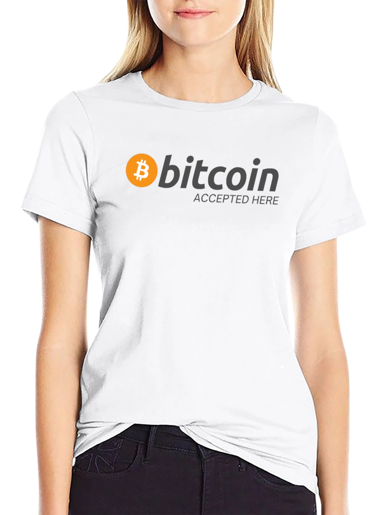 Bitcoin Accepted Here Black T-Shirt