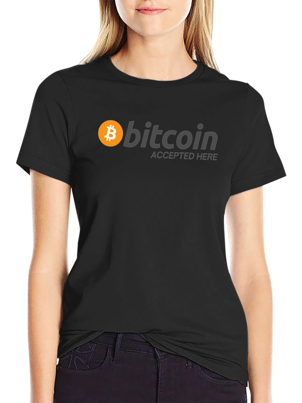 Bitcoin Accepted Here Black T-Shirt