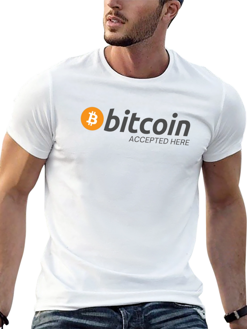 Bitcoin Accepted Here Black T-Shirt