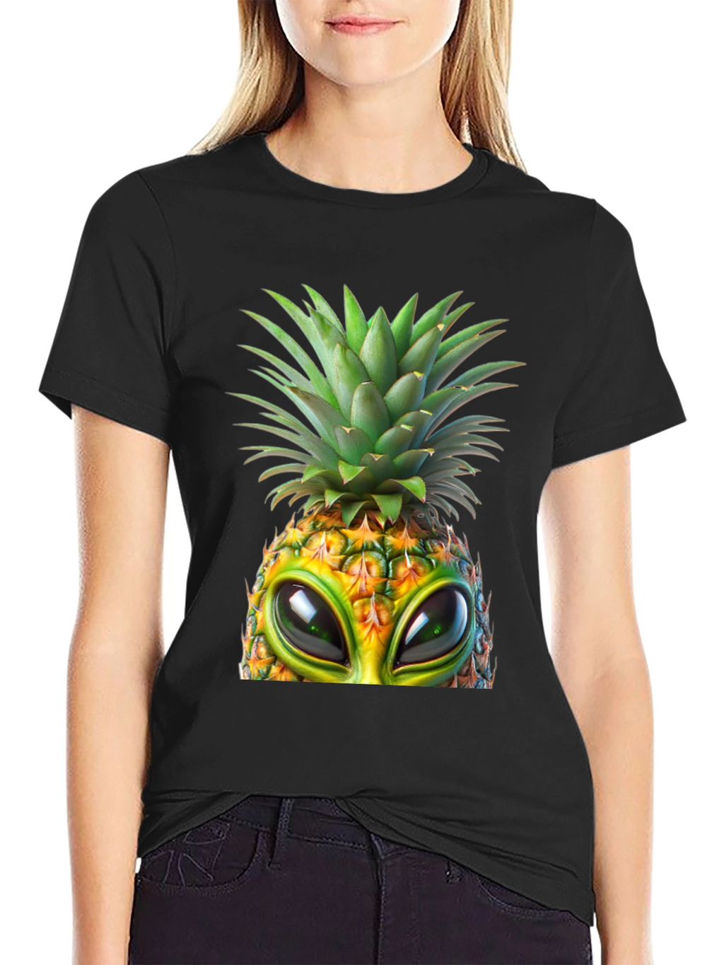 Alien Pineapple Graphic T-Shirt