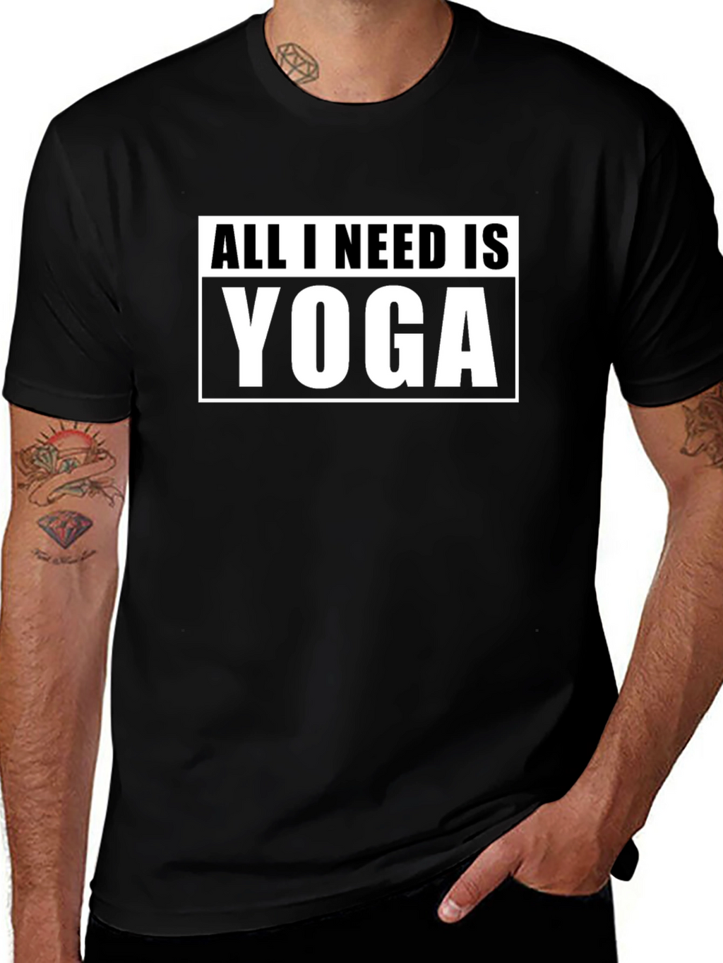 All I Need is Yoga Black T-Shirt