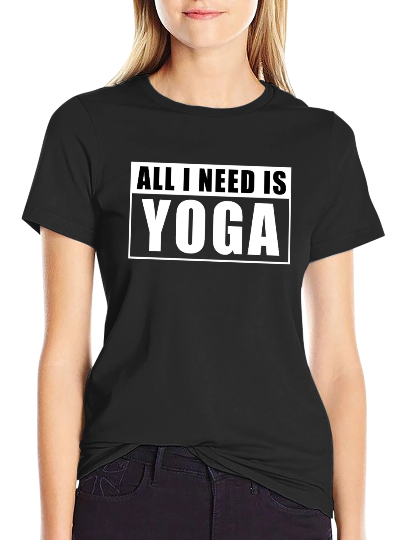 All I Need is Yoga Black T-Shirt