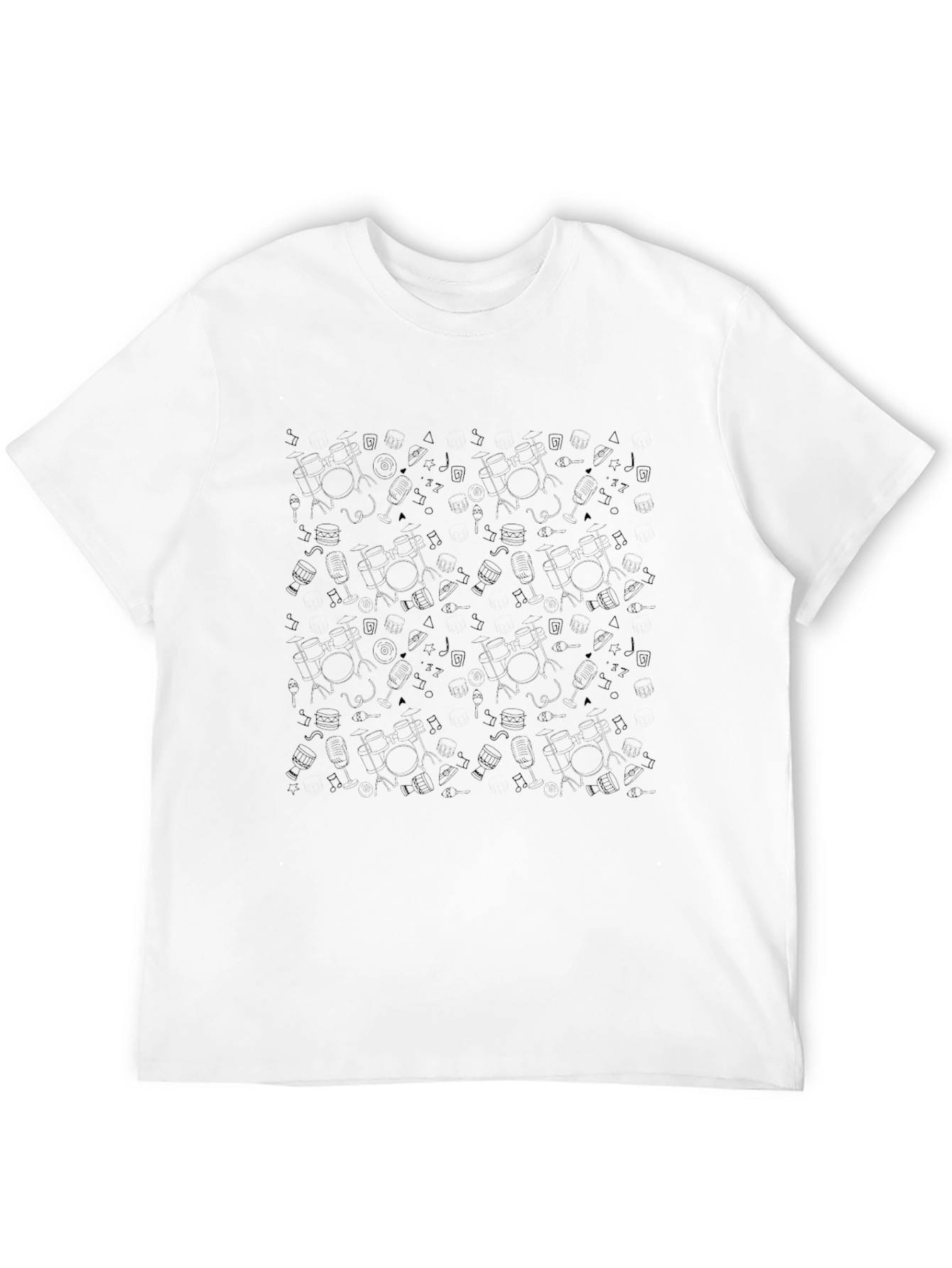 Cool Black Patterned Mens T-Shirt