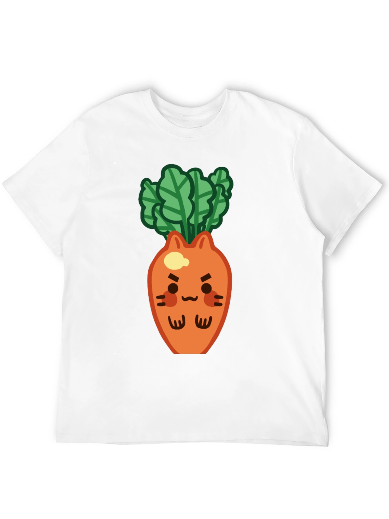 Cute Carrot Cat T-Shirt - Black Unique Design