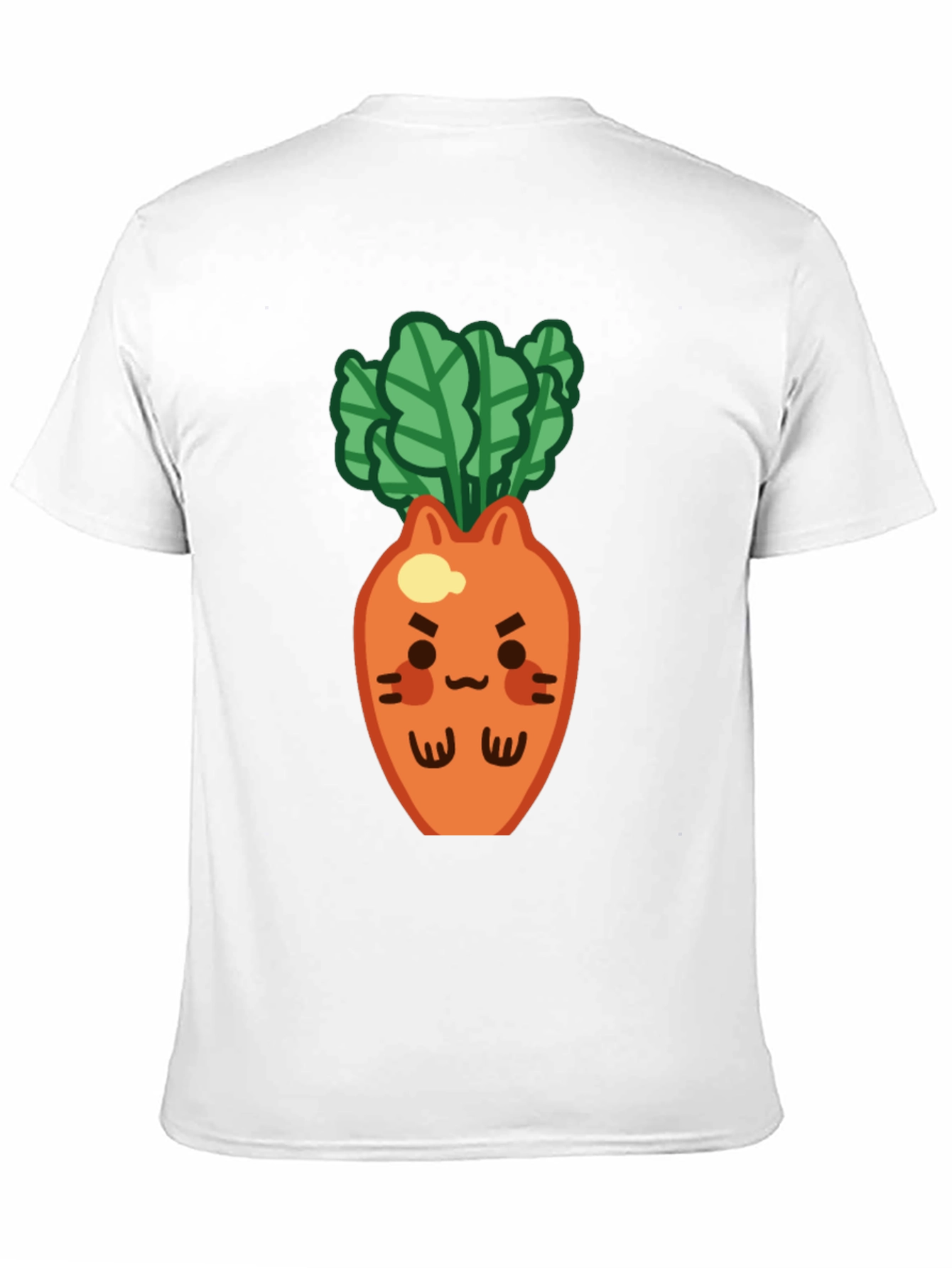 Cute Carrot Cat T-Shirt - Black Unique Design
