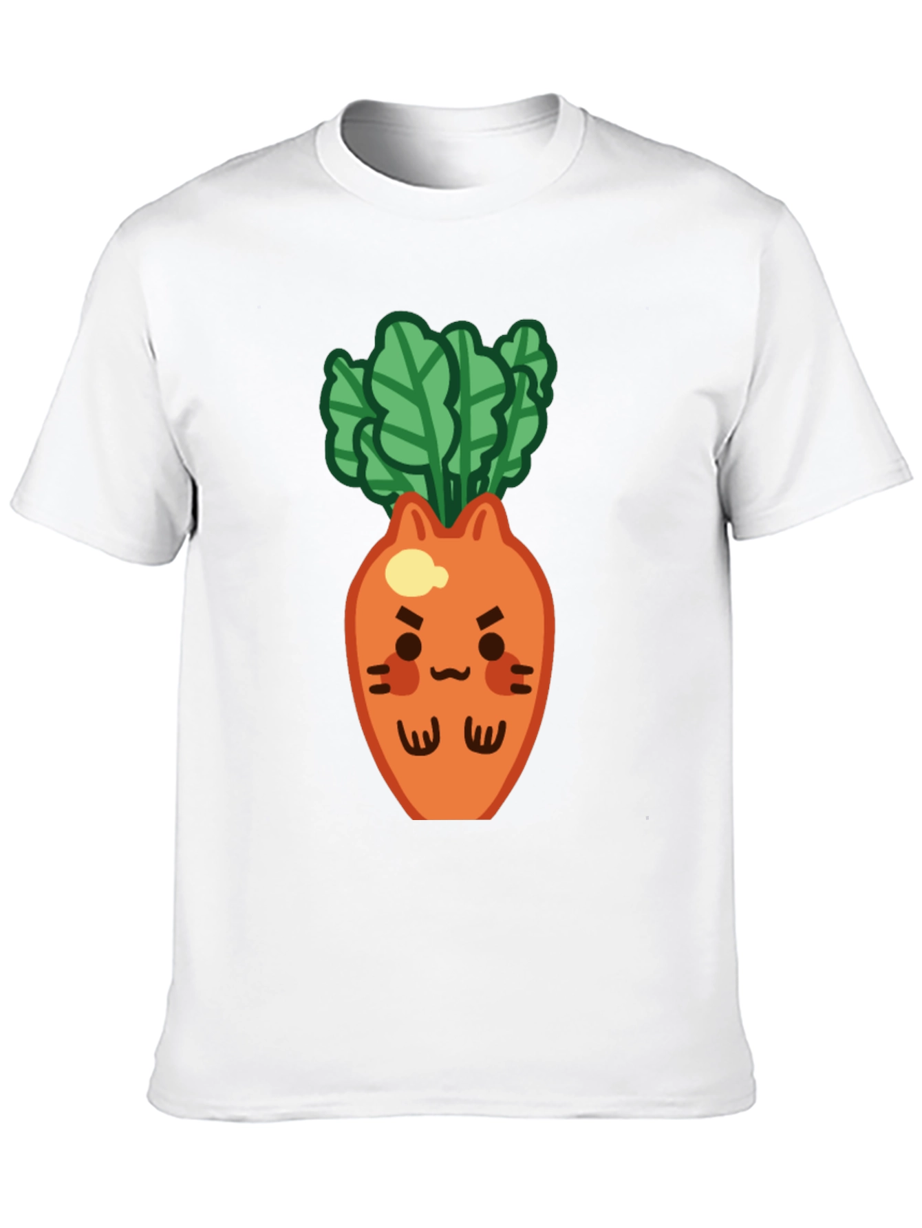 Cute Carrot Cat T-Shirt - Black Unique Design