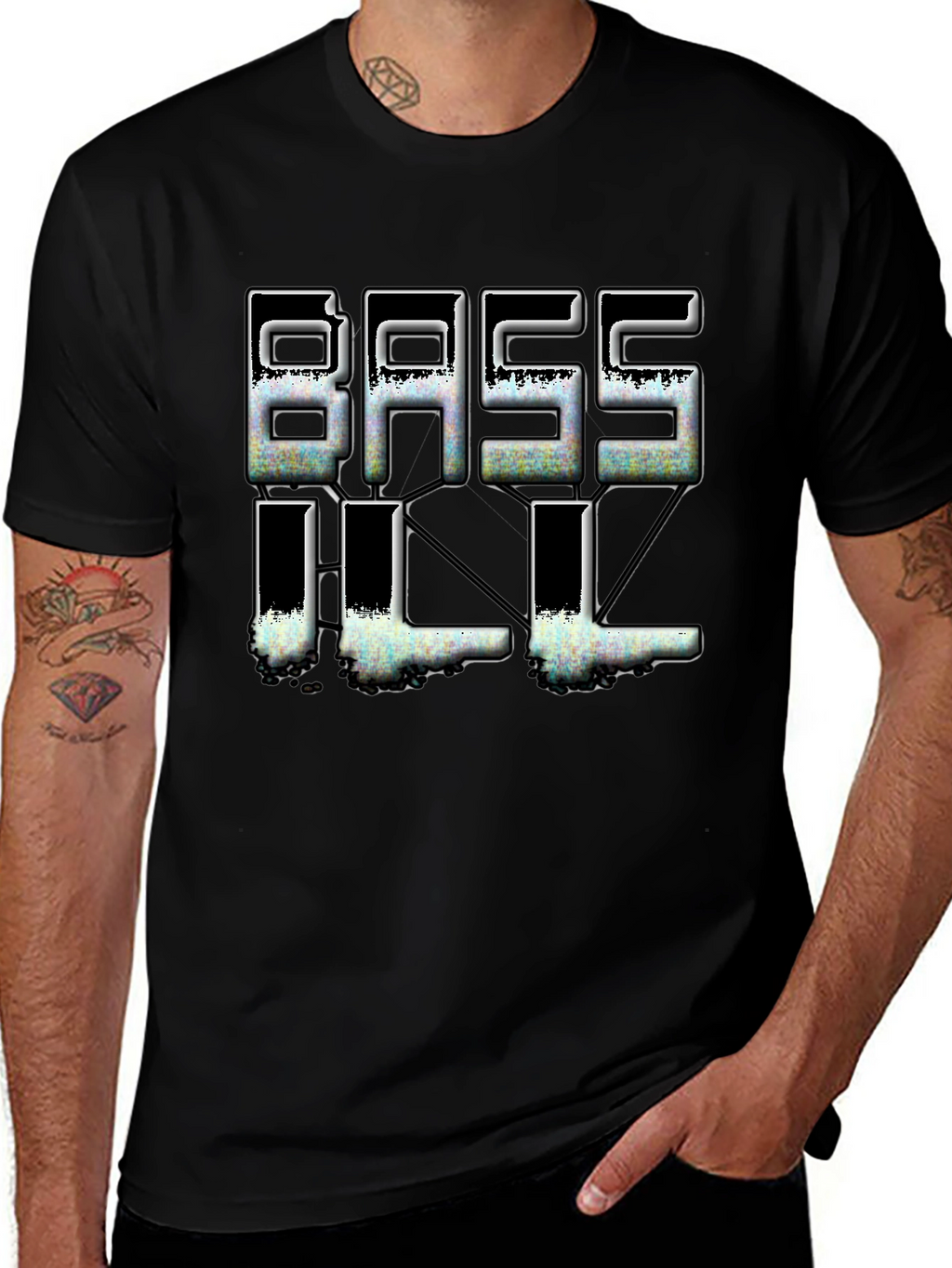Bass IIL Black Graphic T-Shirt