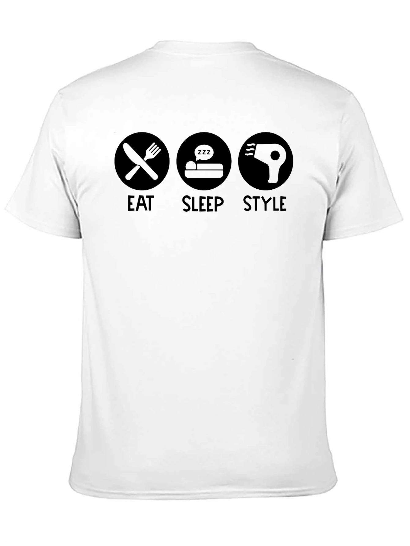 Eat Sleep Style Graphic Tee - Black Cotton T-Shirt