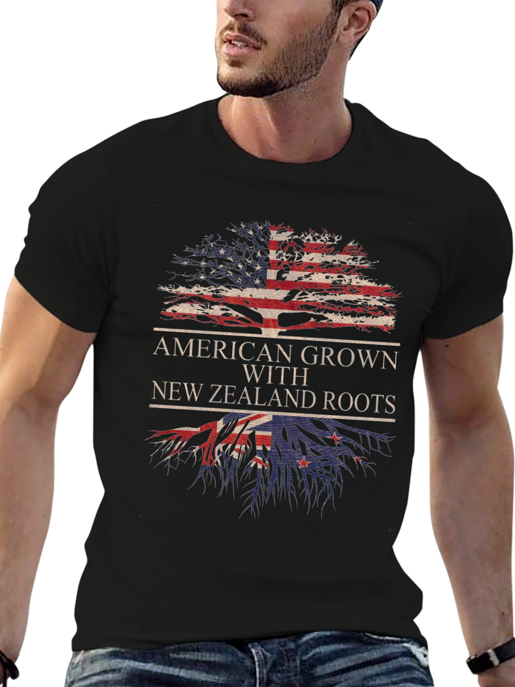 American Grown with New Zealand Roots T-Shirt