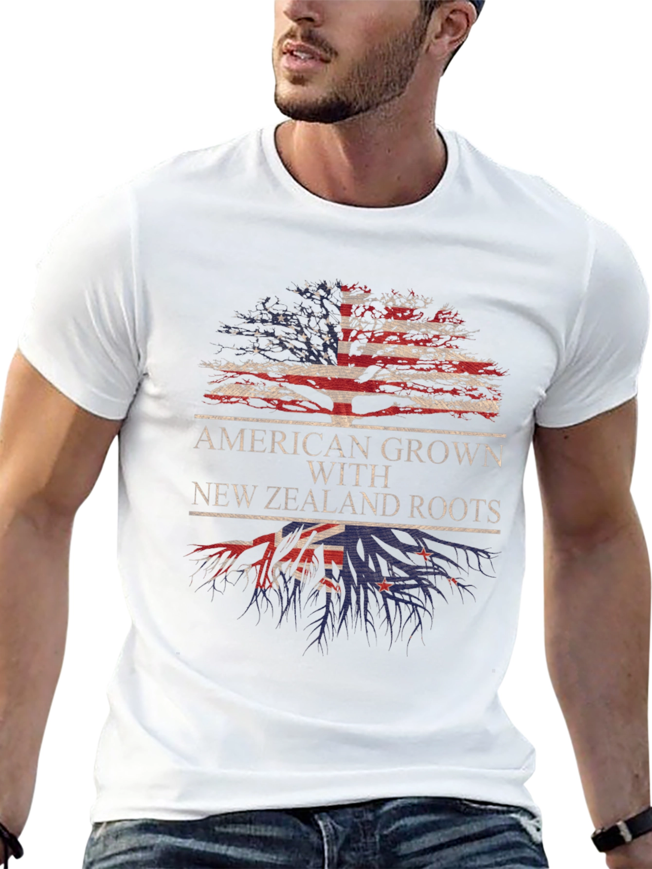 American Grown with New Zealand Roots T-Shirt