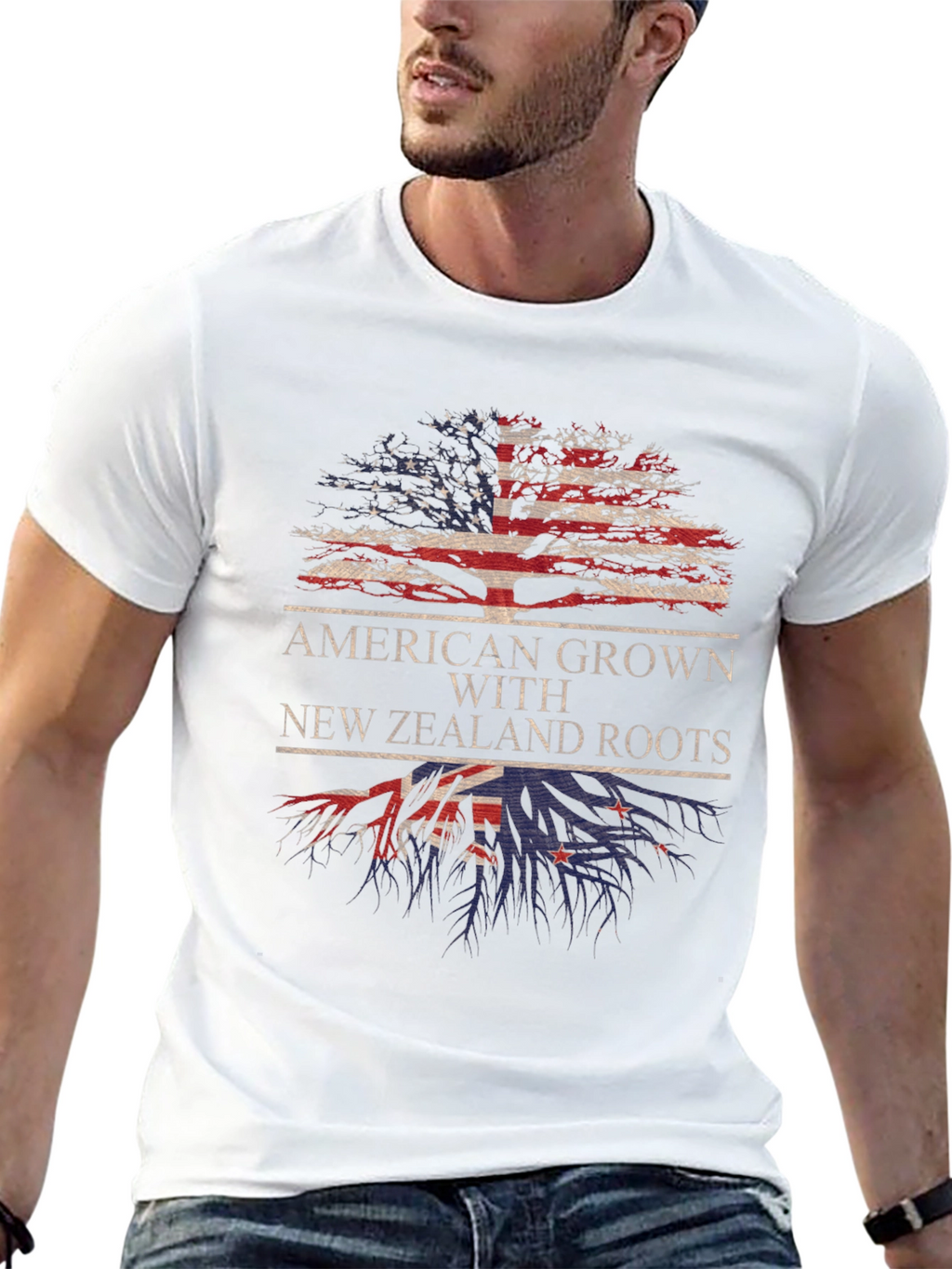 American Grown with New Zealand Roots T-Shirt