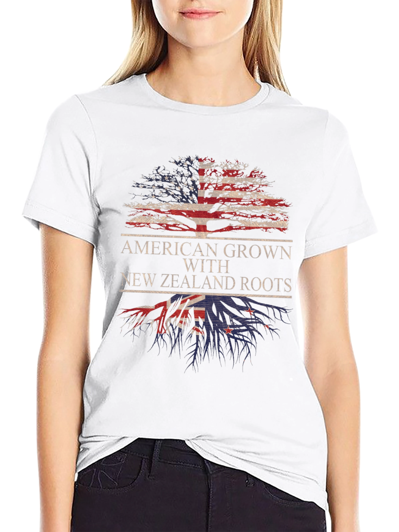 American Grown with New Zealand Roots T-Shirt