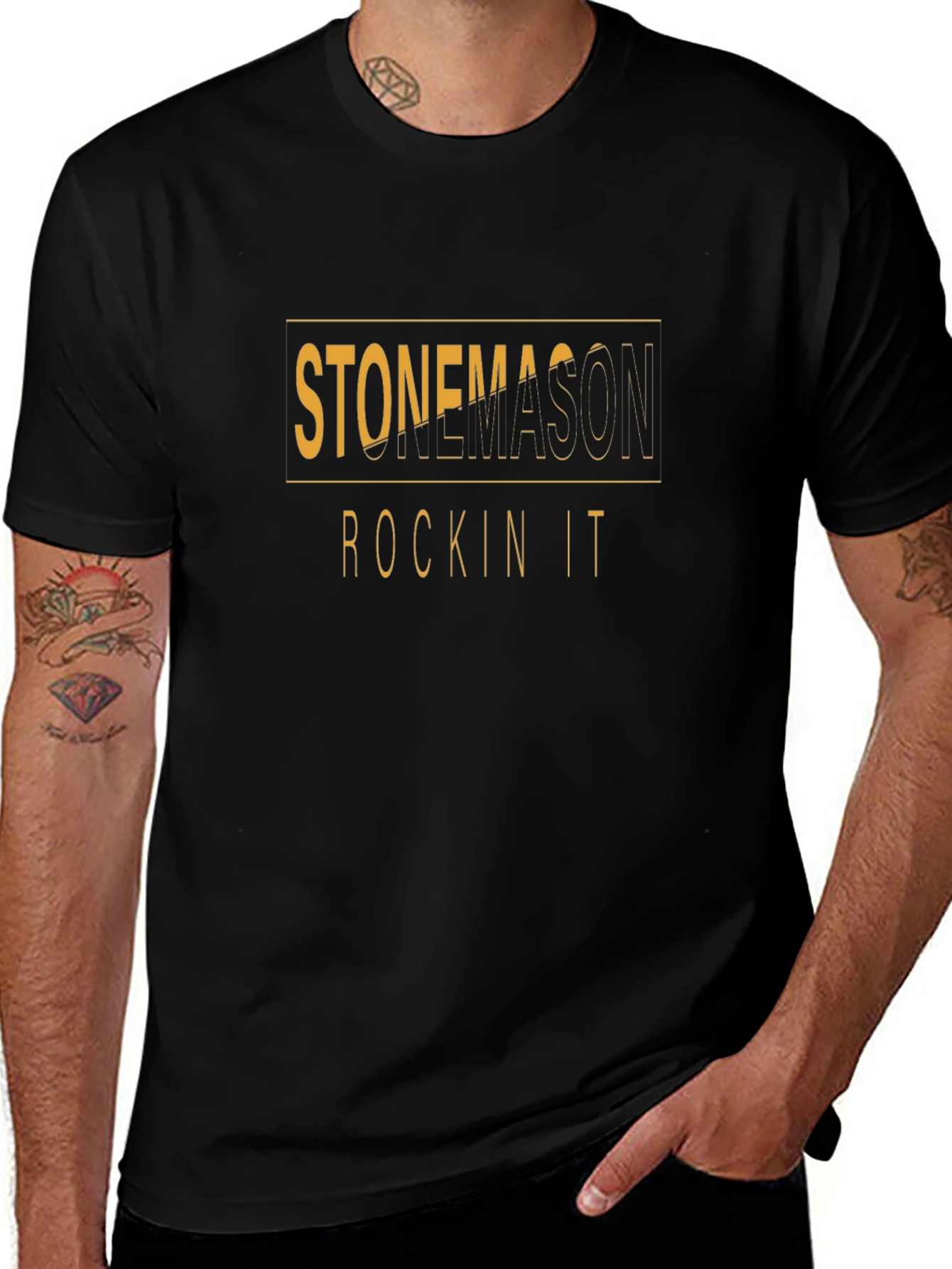 Stonemason Rockin It Graphic Tee - Black