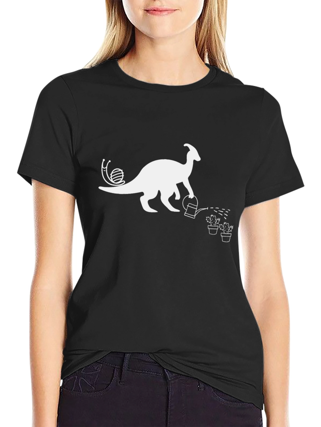 Dino Gardener Black T-Shirt