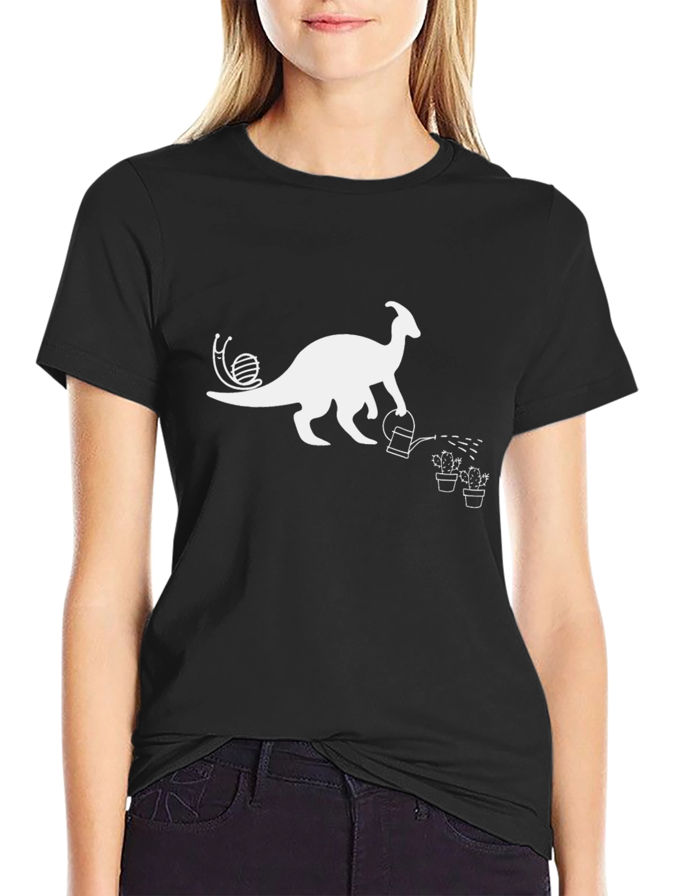 Dino Gardener Black T-Shirt