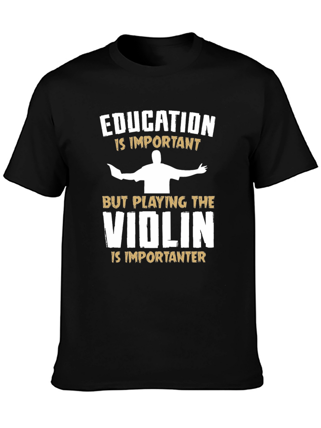 Education vs Violin Musician T-Shirt