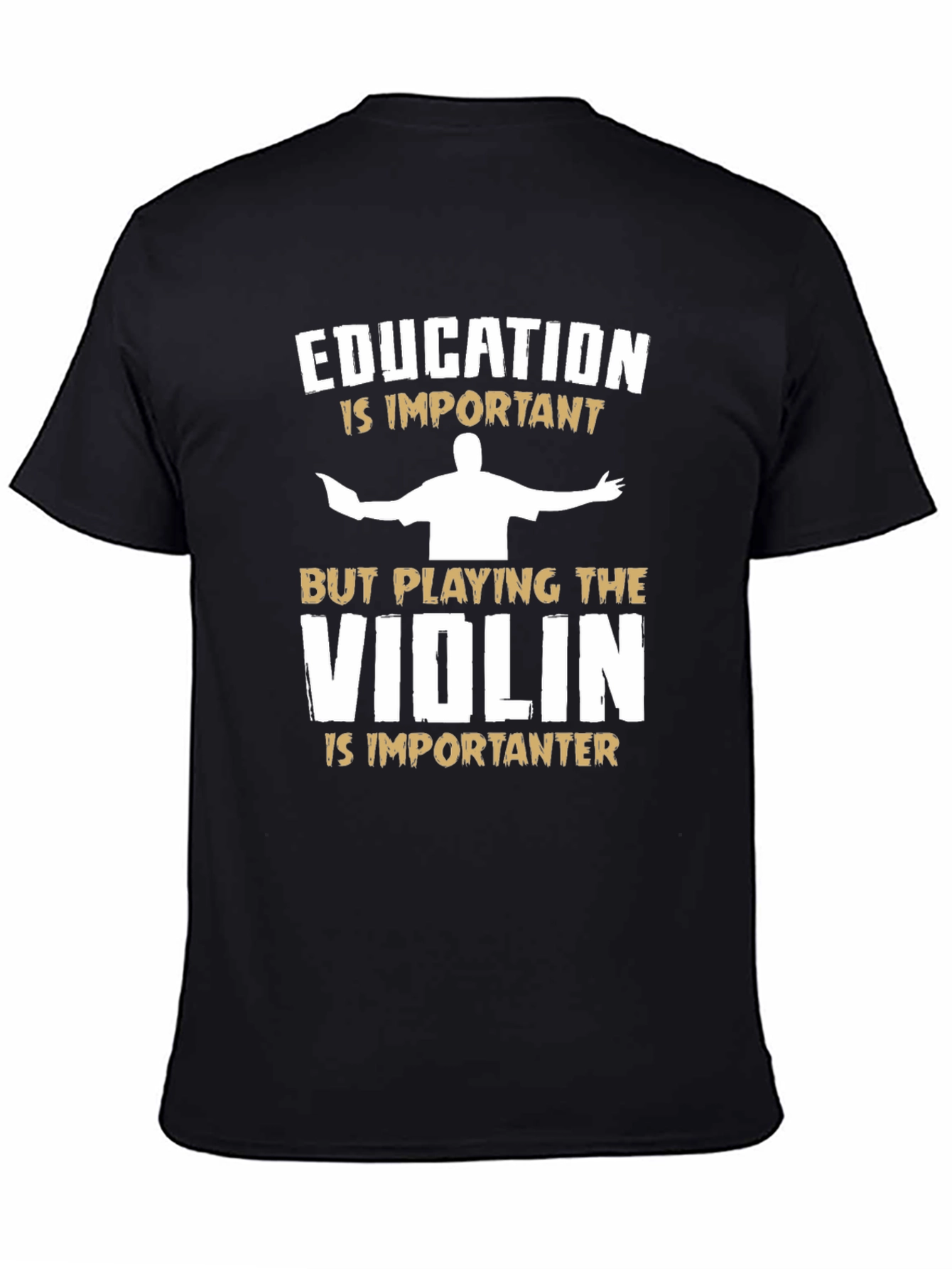 Education vs Violin Musician T-Shirt