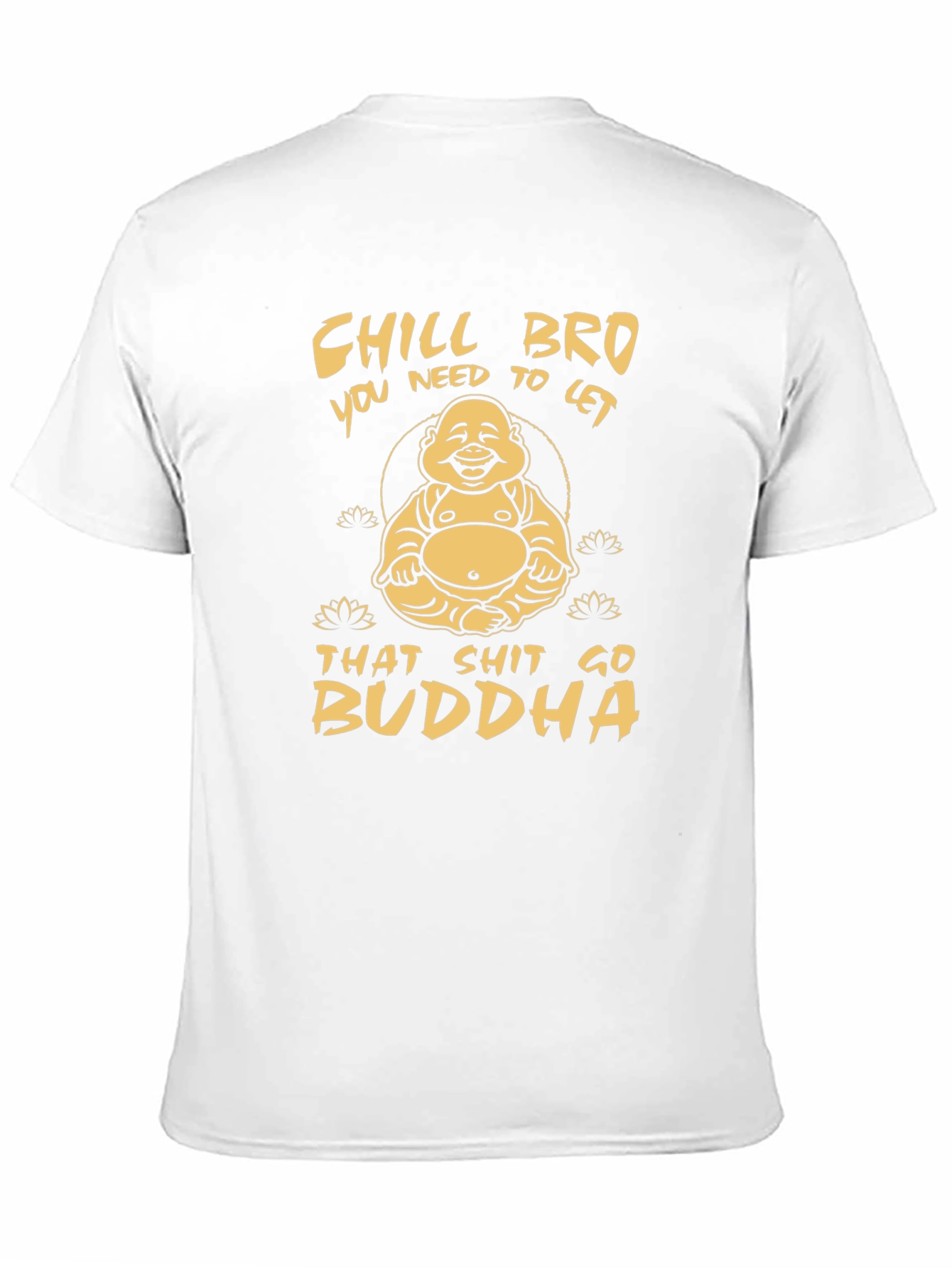 Chill Bro Buddha Graphic Tee - Relaxed Fit Cotton T-Shirt