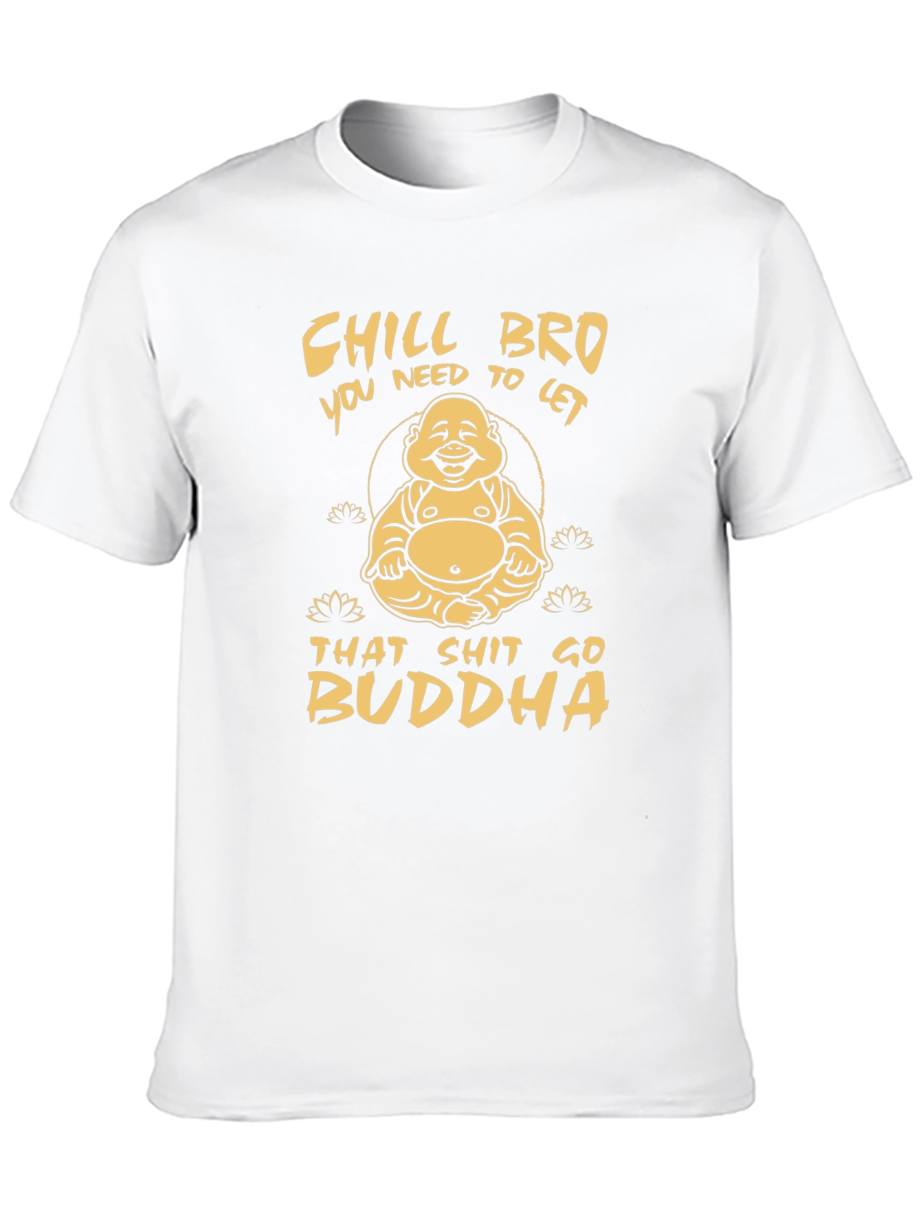 Chill Bro Buddha Graphic Tee - Relaxed Fit Cotton T-Shirt