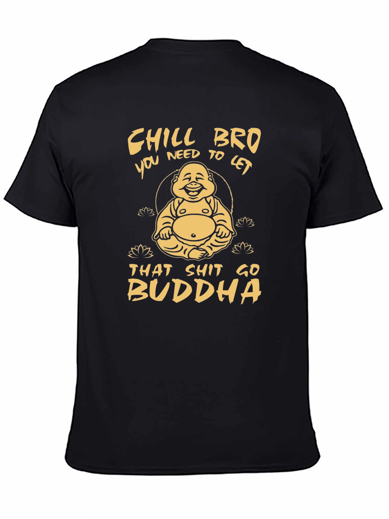 Chill Bro Buddha Graphic Tee - Relaxed Fit Cotton T-Shirt