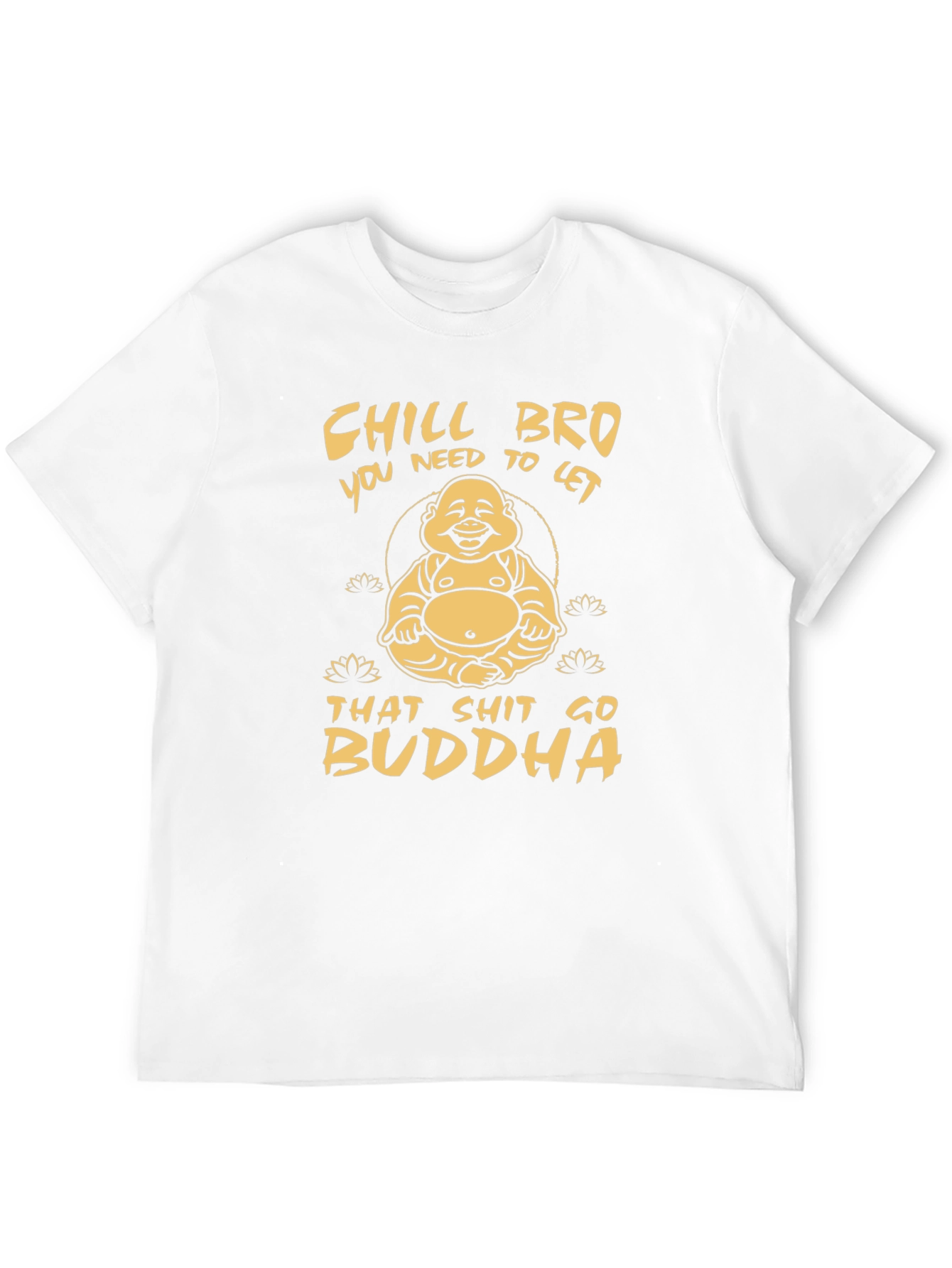 Chill Bro Buddha Graphic Tee - Relaxed Fit Cotton T-Shirt