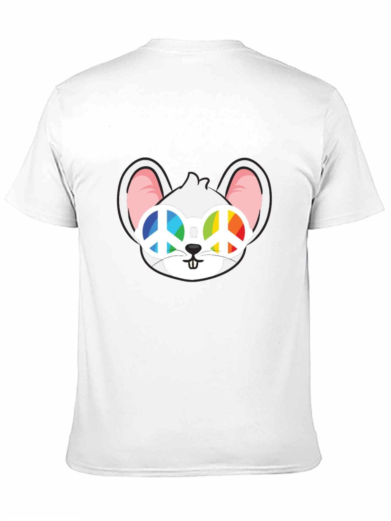 Cool Mouse Peace Sign Sunglasses Black T-Shirt