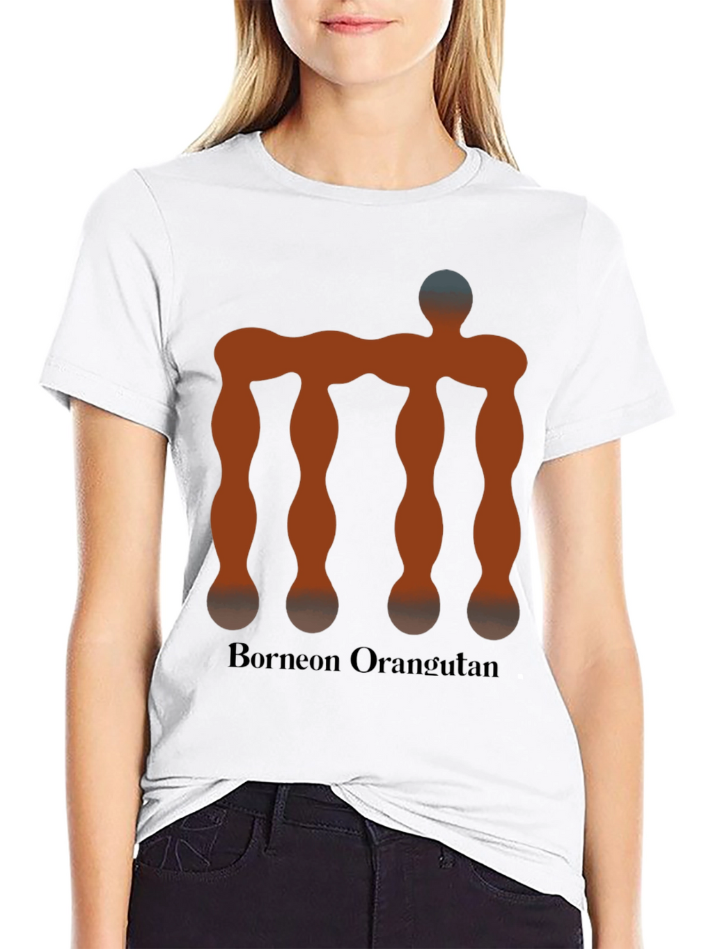 Bornean Orangutan Illusion Mens T-Shirt