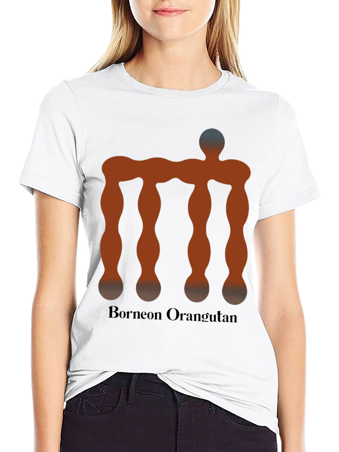 Bornean Orangutan Illusion Mens T-Shirt