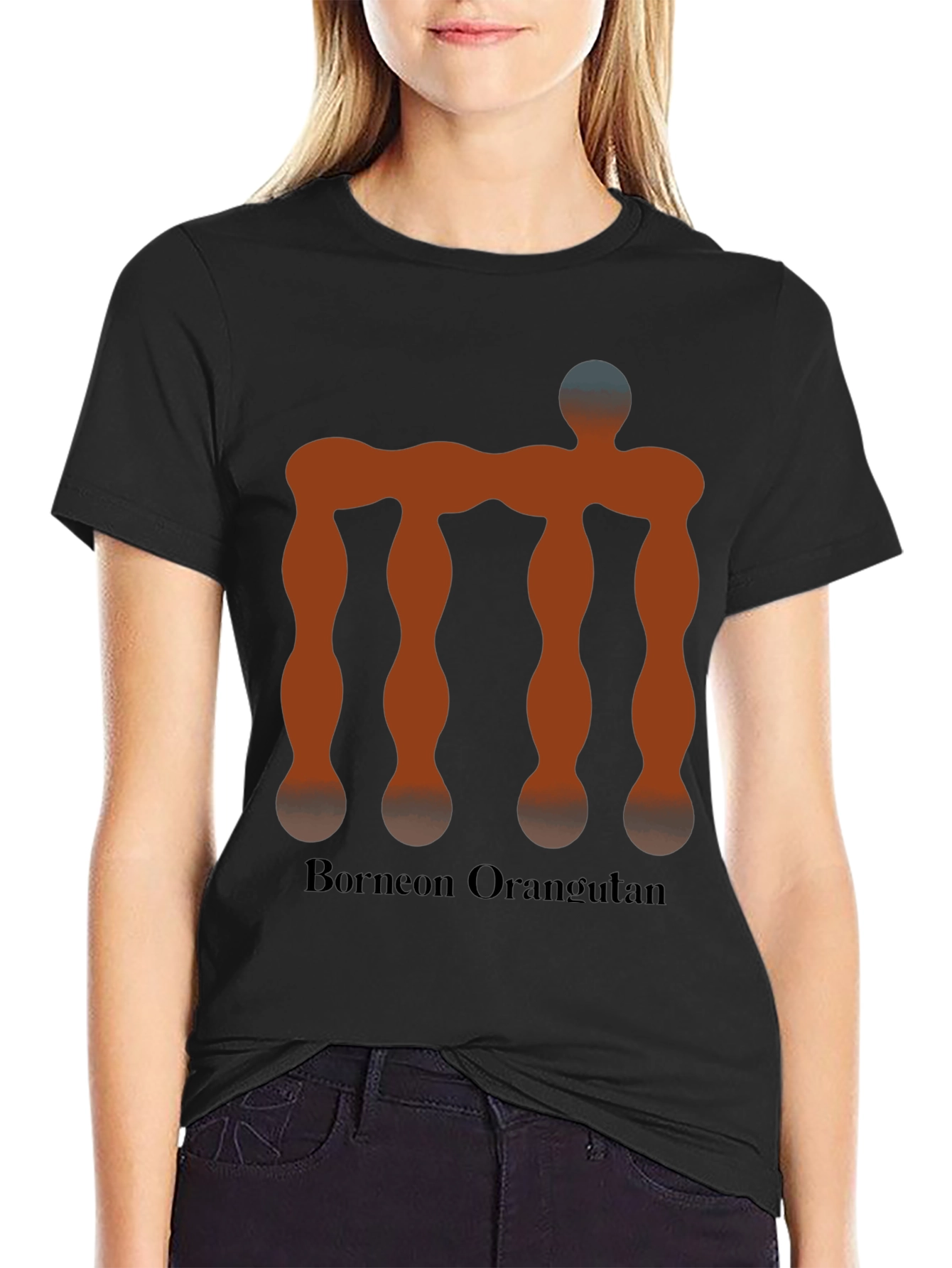 Bornean Orangutan Illusion Mens T-Shirt