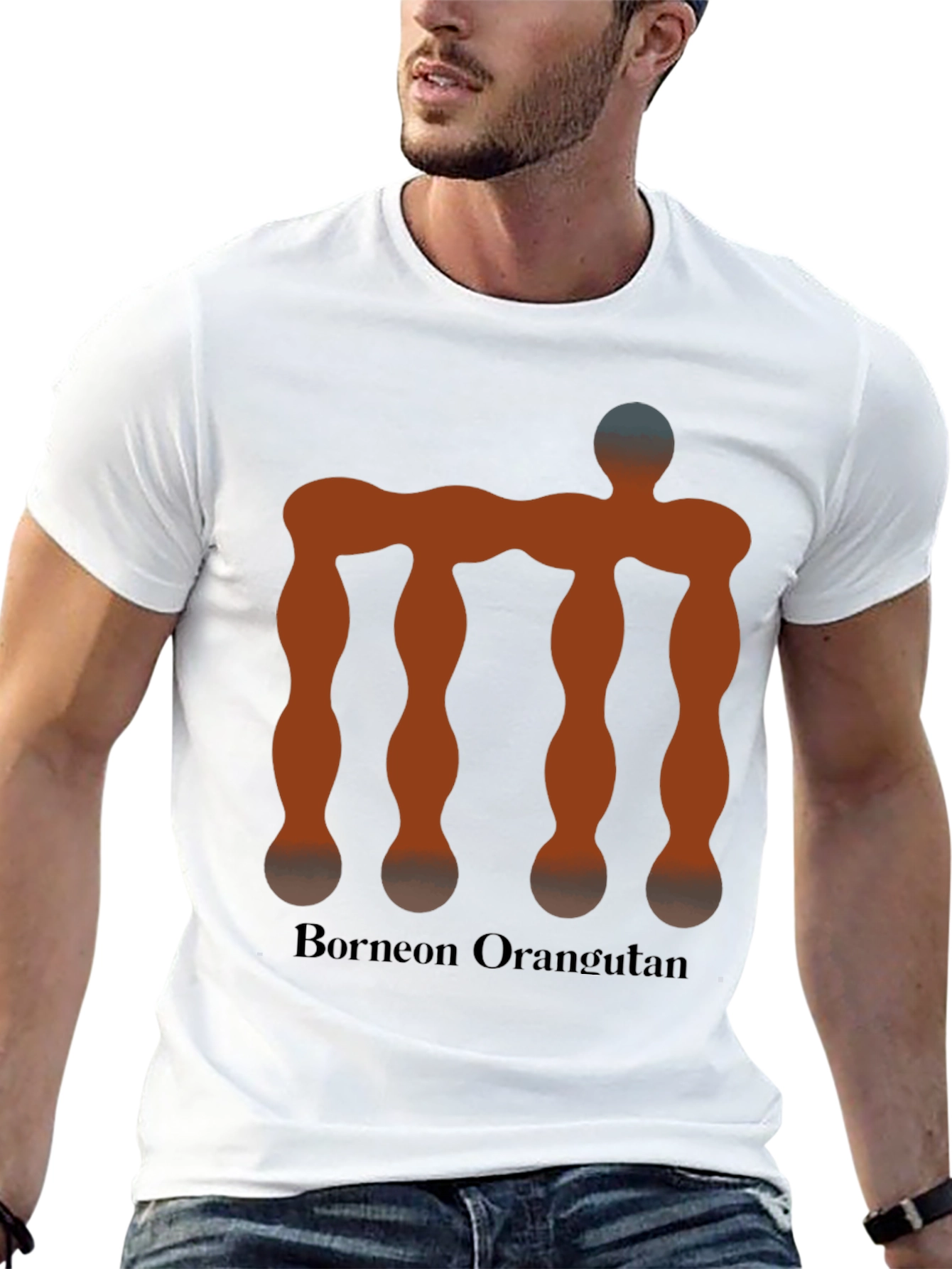 Bornean Orangutan Illusion Mens T-Shirt