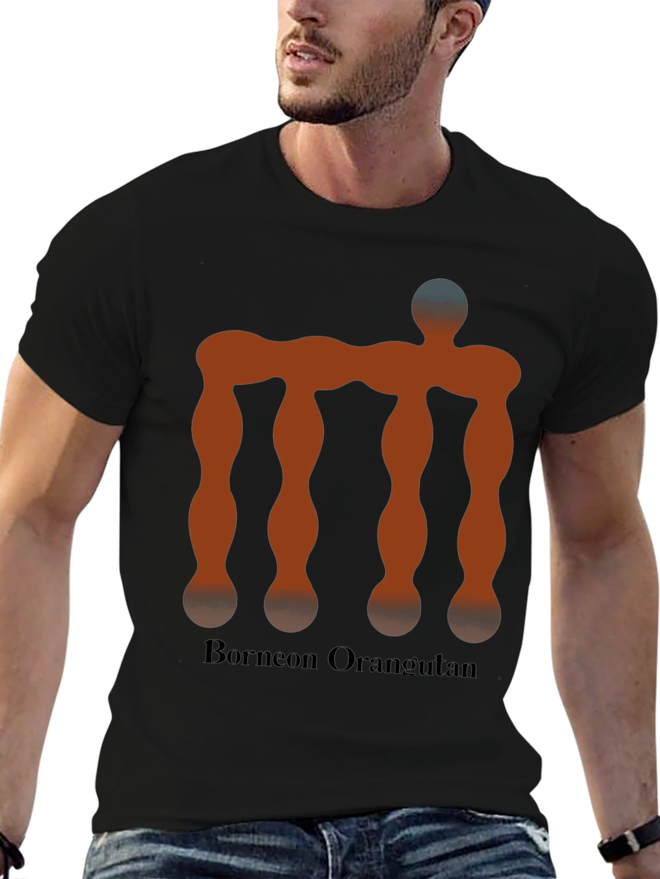Bornean Orangutan Illusion Mens T-Shirt