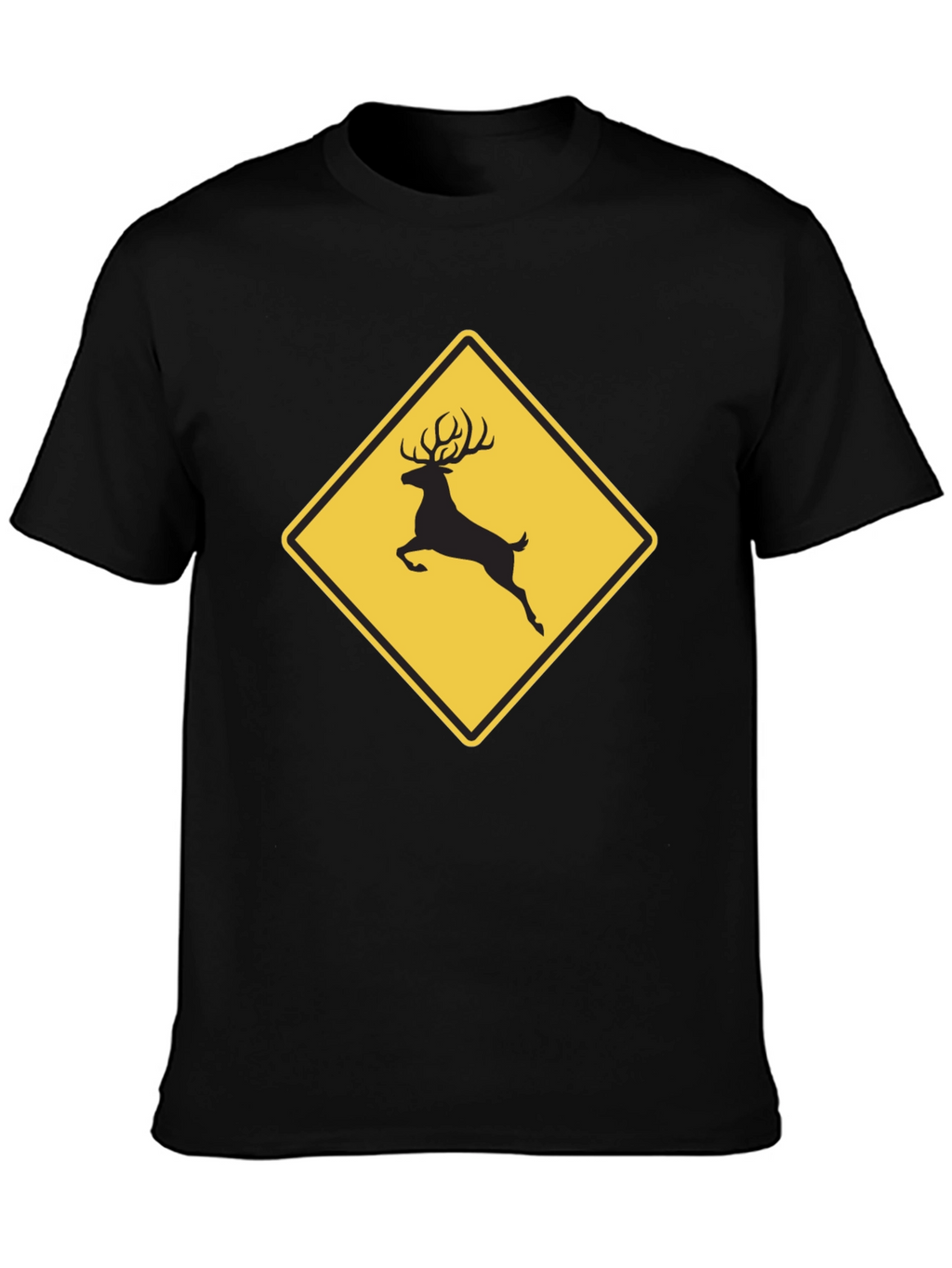 Deer Crossing Graphic Tee - Black