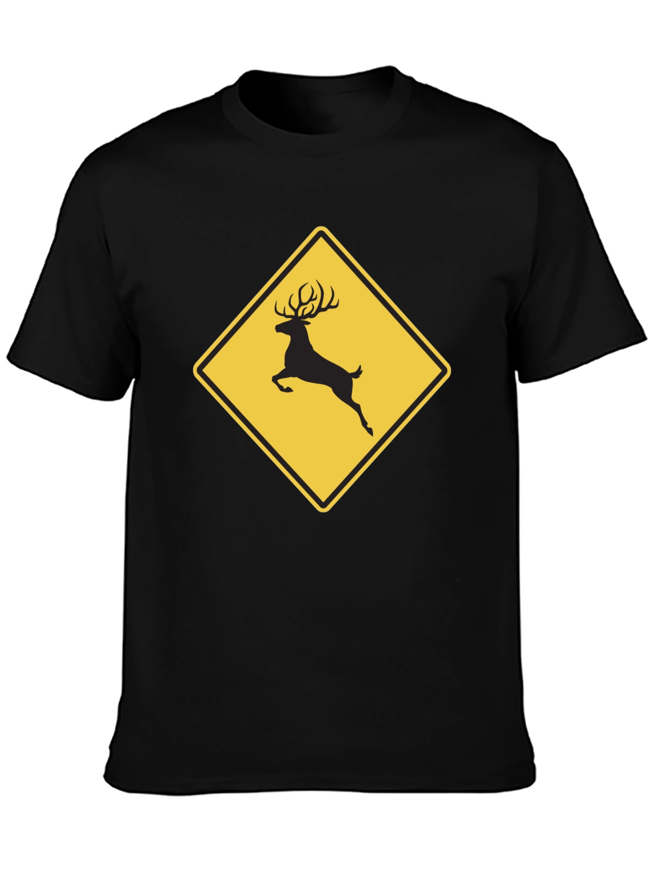 Deer Crossing Graphic Tee - Black