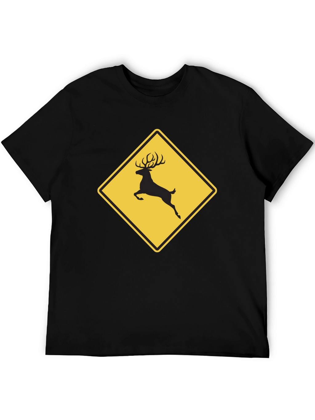 Deer Crossing Graphic Tee - Black
