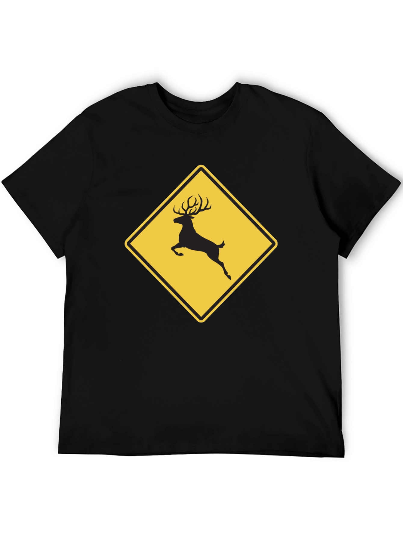 Deer Crossing Graphic Tee - Black