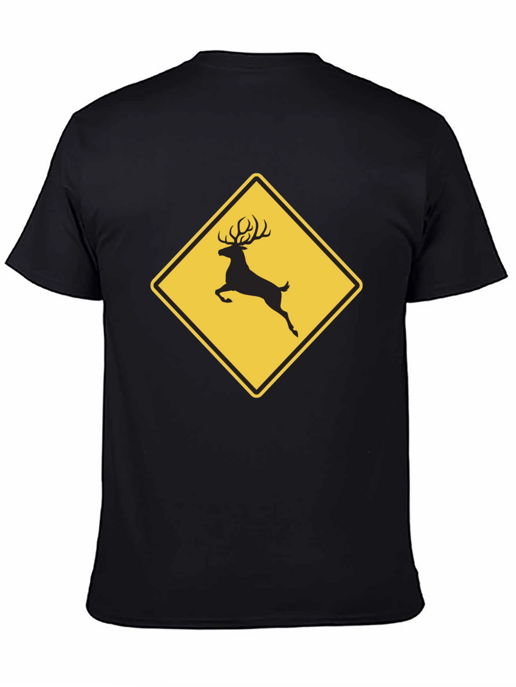 Deer Crossing Graphic Tee - Black