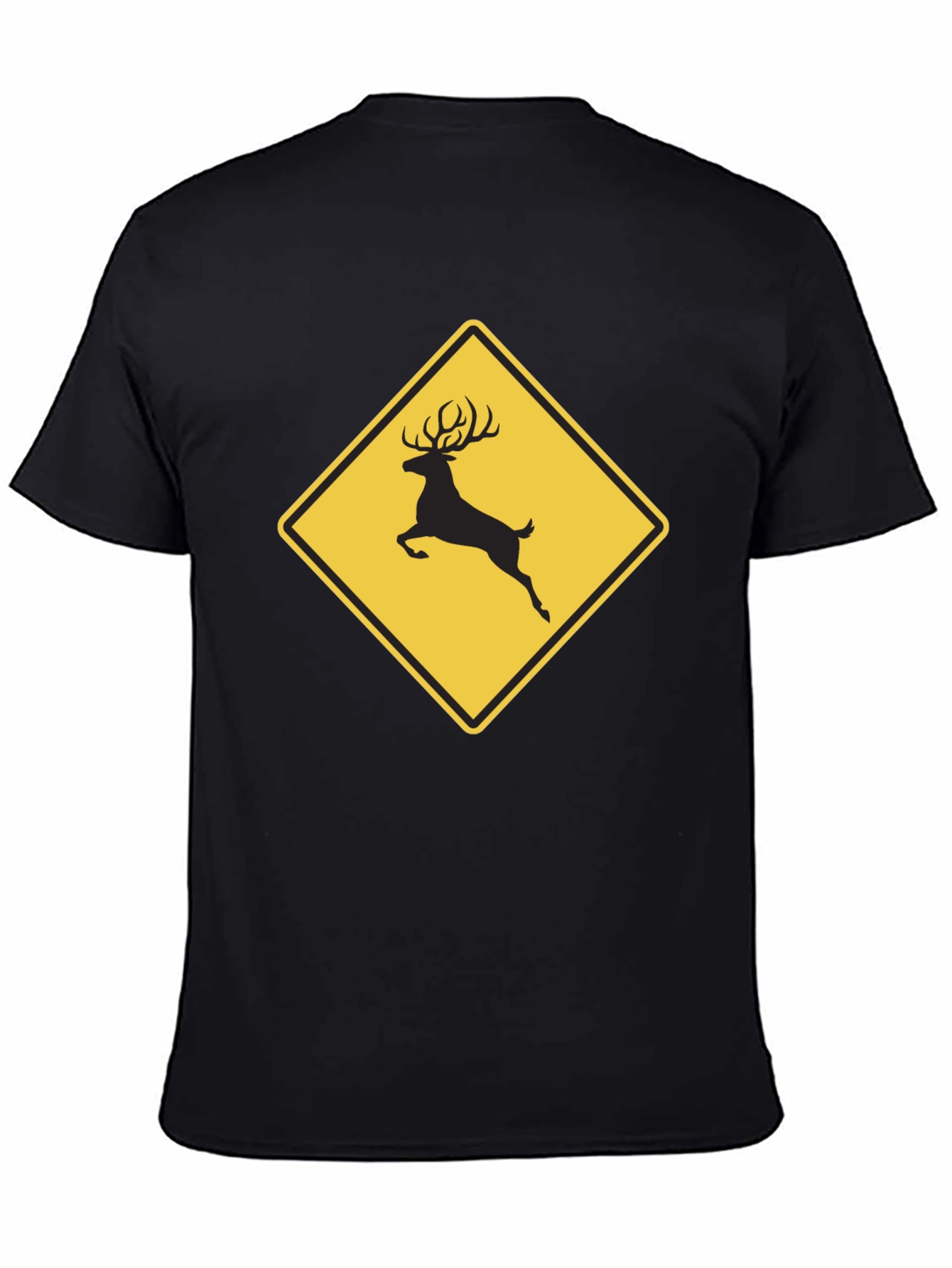 Deer Crossing Graphic Tee - Black