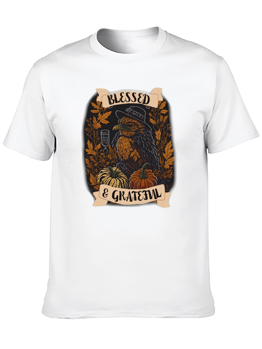 Blessed & Grateful Thanksgiving Graphic Tee