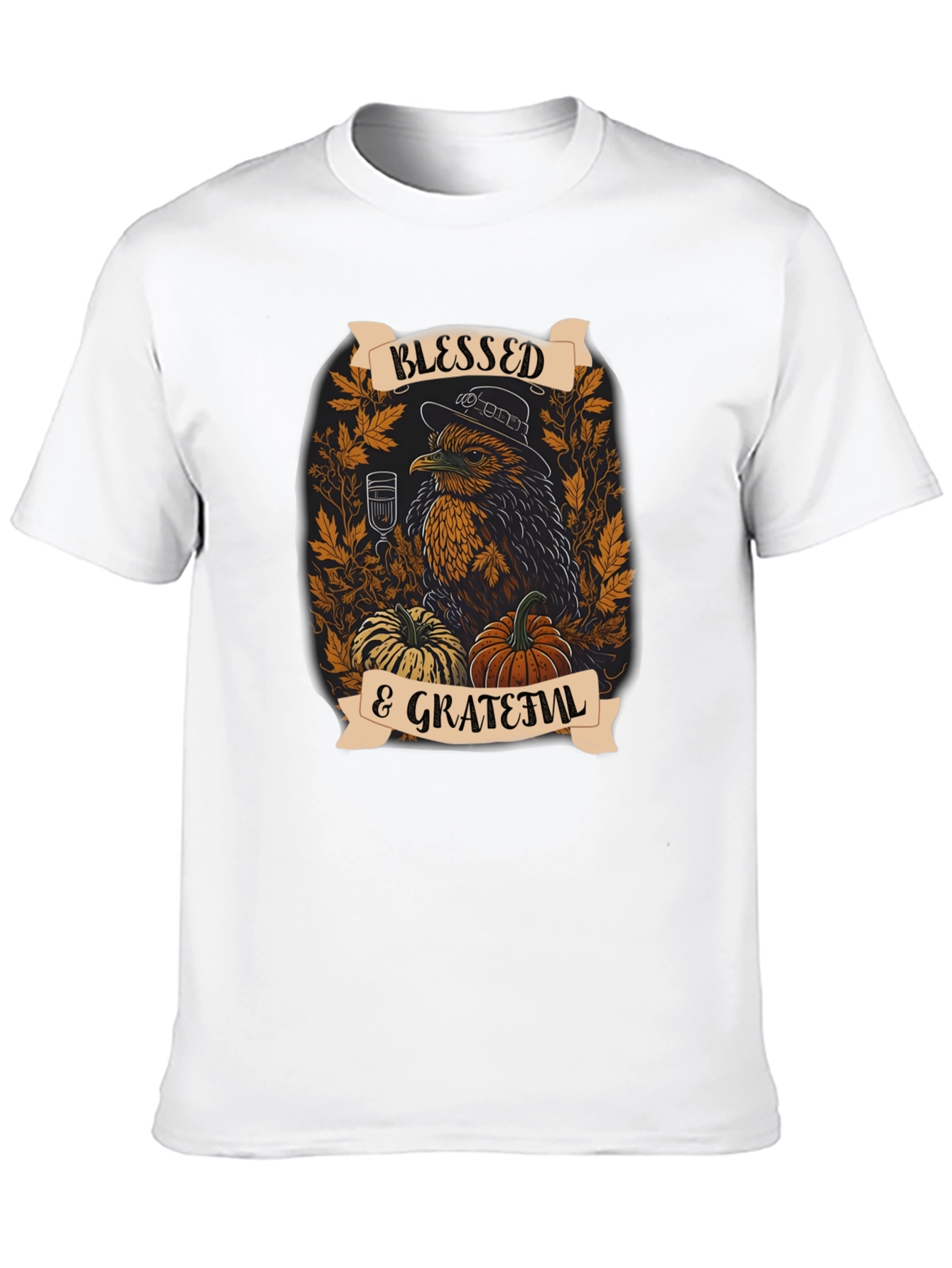 Blessed & Grateful Thanksgiving Graphic Tee