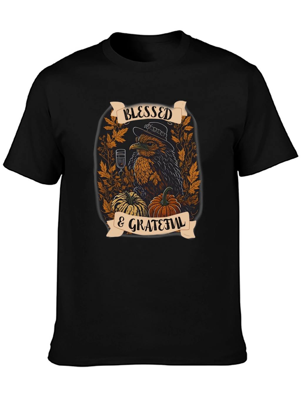 Blessed & Grateful Thanksgiving Graphic Tee