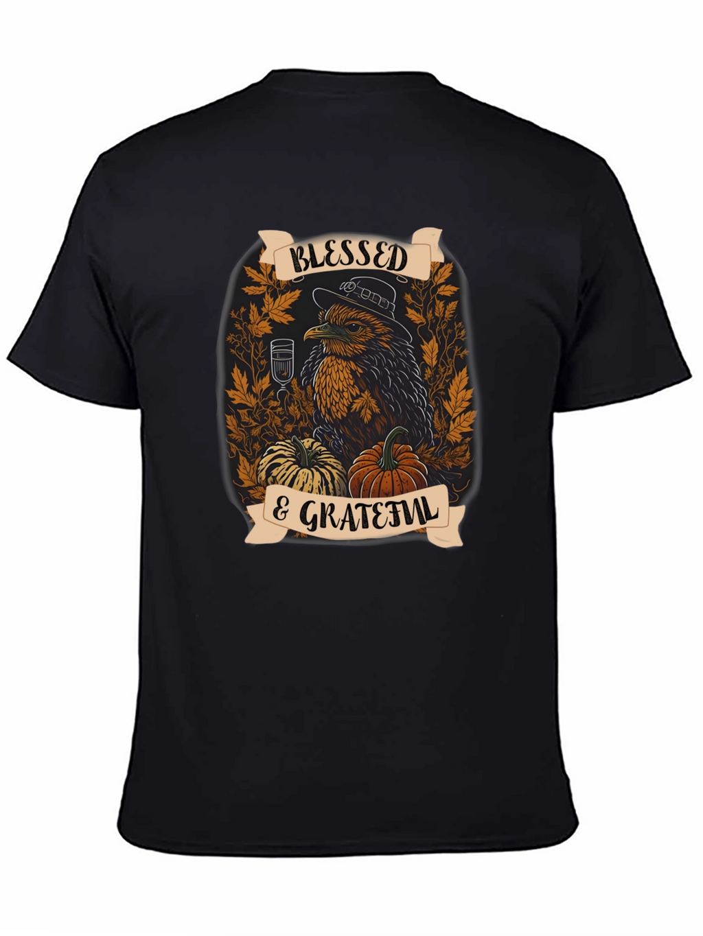 Blessed & Grateful Thanksgiving Graphic Tee