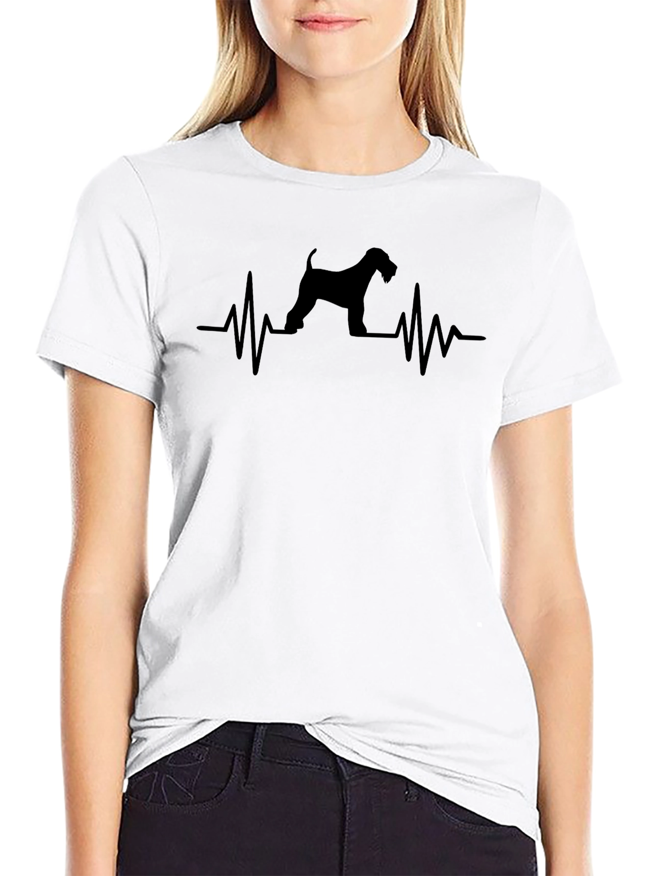 Dog Breed Heartbeat T-Shirt - Casual Black Tee