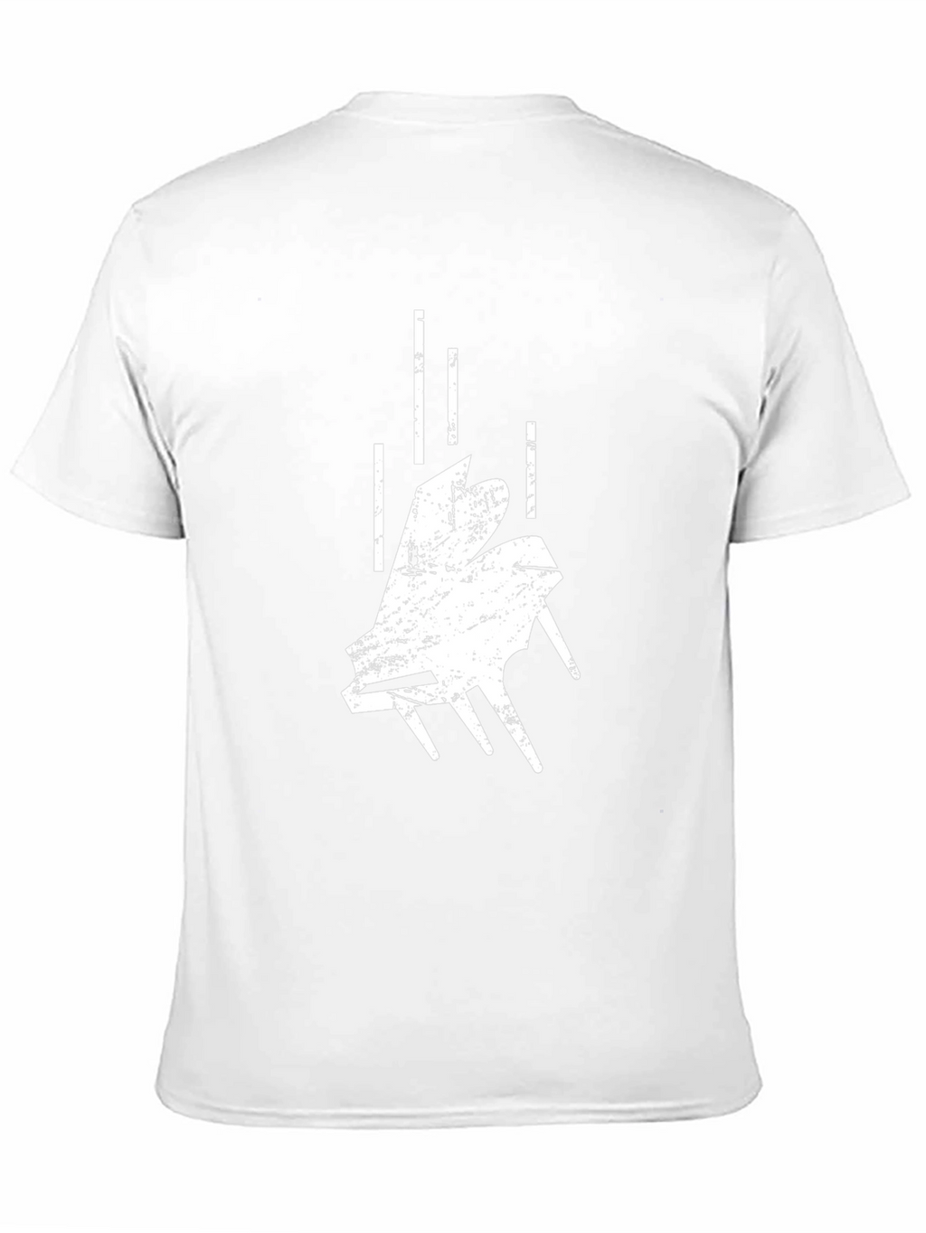 Abstract Falling Piano Black T-Shirt