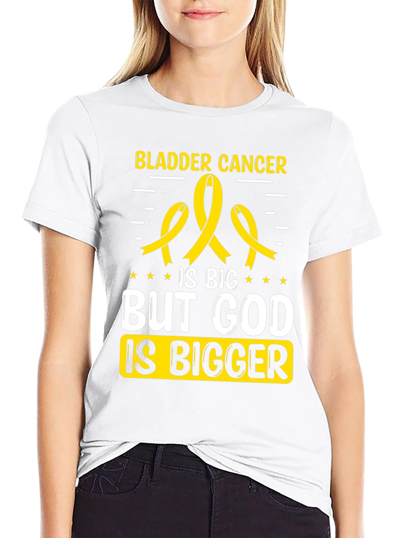 Bladder Cancer Awareness T-Shirt - God Is Bigger