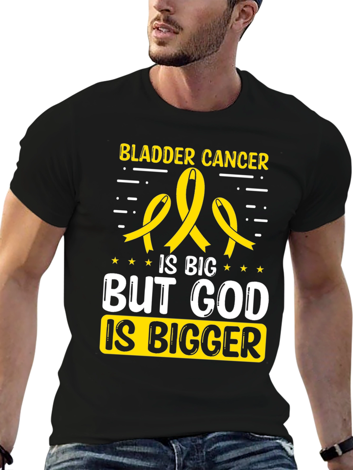 Bladder Cancer Awareness T-Shirt - God Is Bigger