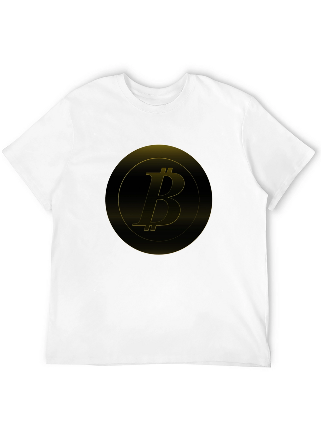 Bitcoin Golden Logo Black T-Shirt