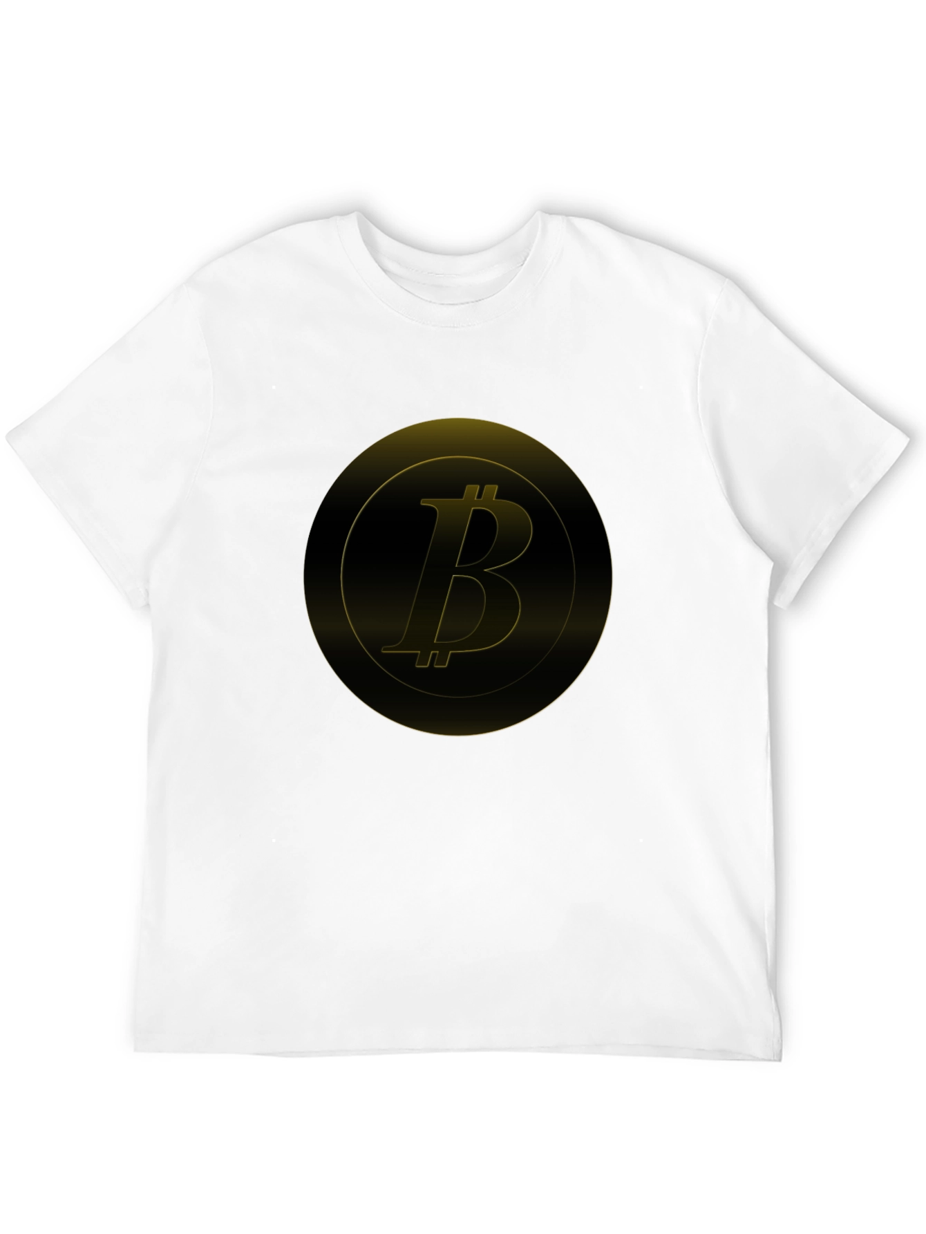 Bitcoin Golden Logo Black T-Shirt