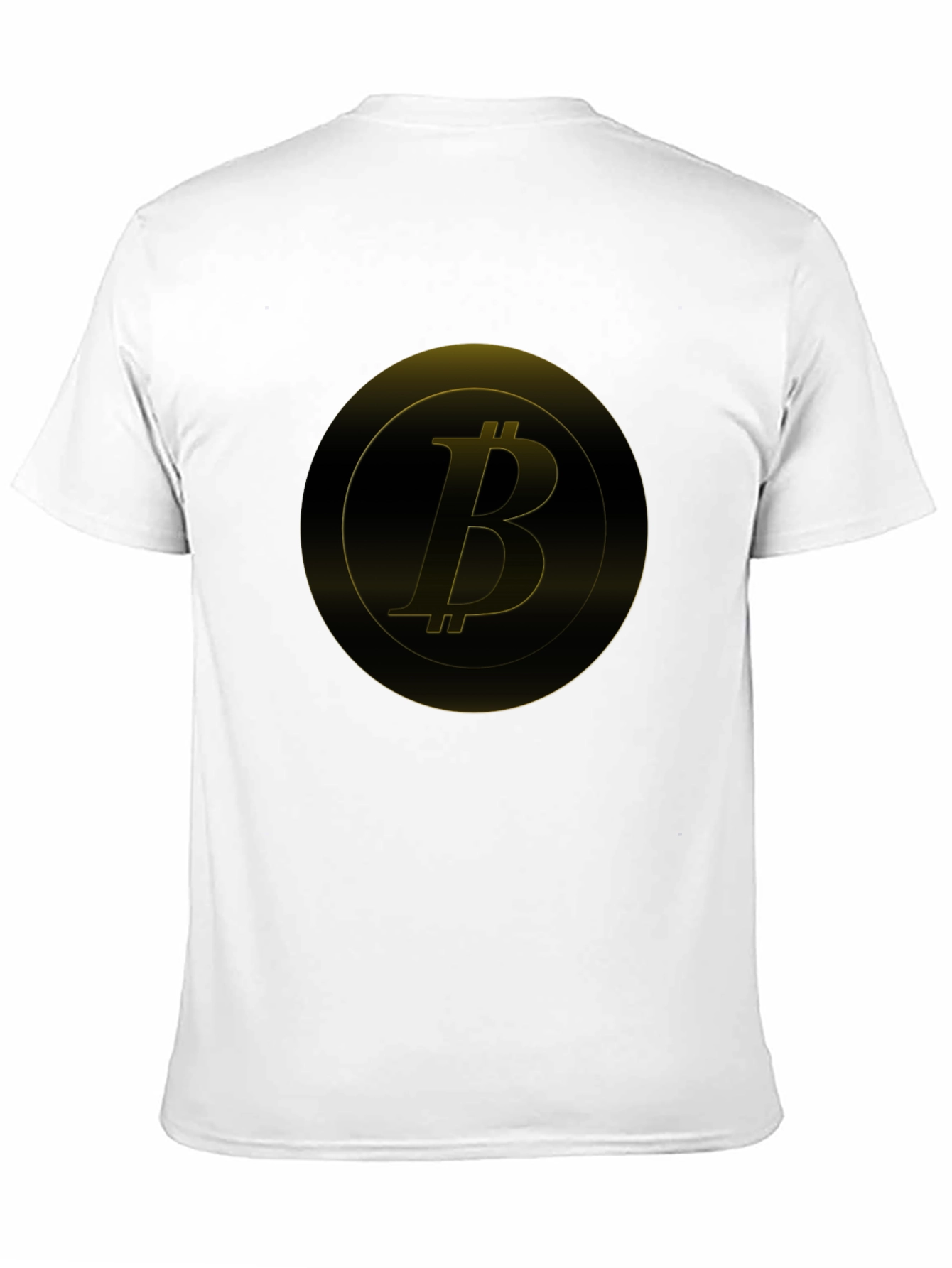 Bitcoin Golden Logo Black T-Shirt